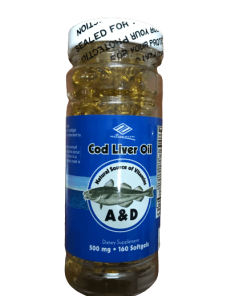 Nutri Health COD LIVER OIL (160 SOFTGELS / 500 MG) 5 Months Supply