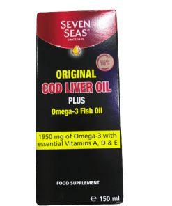 Seven Seas Original Cod Liver Oil Plus Omega-3 Fish Oil 150ML for adults