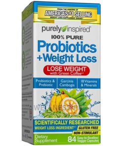 Purely Inspired Probiotics + Weight Loss, 84 Easy-To-Swallow Veggie Capsules