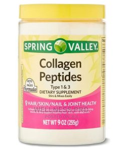 Spring Valley Collagen Peptides Type 1 & 3 Dietary Supplement, 9 oz 255gHair, skin, nail, and joint health