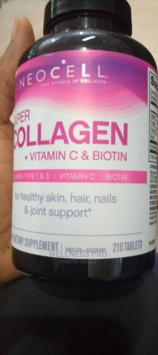 Super Collagen + Vitamin C,Biotin for Skin Hair Nails 210s - WELLNESS PRO