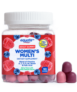Equate Women's Multi Vitamins Adult Gummy Supplements, 90 Count