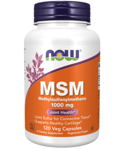 NOW MSM 1000mg 120 Veg Capsules for Joint Health