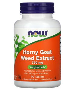 NOW Foods, Horny Goat Weed Extract, 750 mg, plus maca Root 90 Tablets