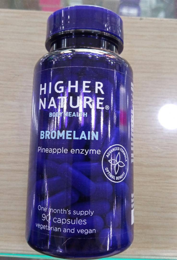 Higher nature Bromelain 90 capsules pineapple enzyme WELLNESS PRO