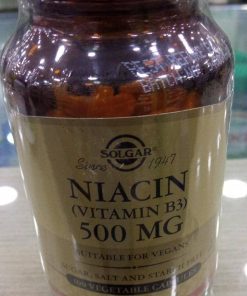Solgar Niacin (Vitamin B3) 500MG 100 Vegetable Capsule for heart health