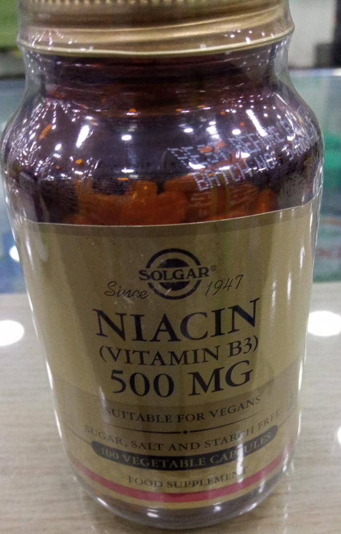 Solgar Niacin (Vitamin B3) 500MG 100 Vegetable Capsule for heart health WELLNESS PRO