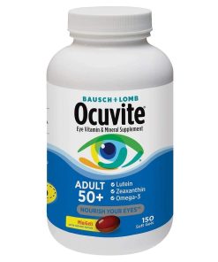 Ocuvite Adult 50+ Vitamin & Mineral Supplement with Lutein, Zeaxanthin, and Omega-3, Soft Gels