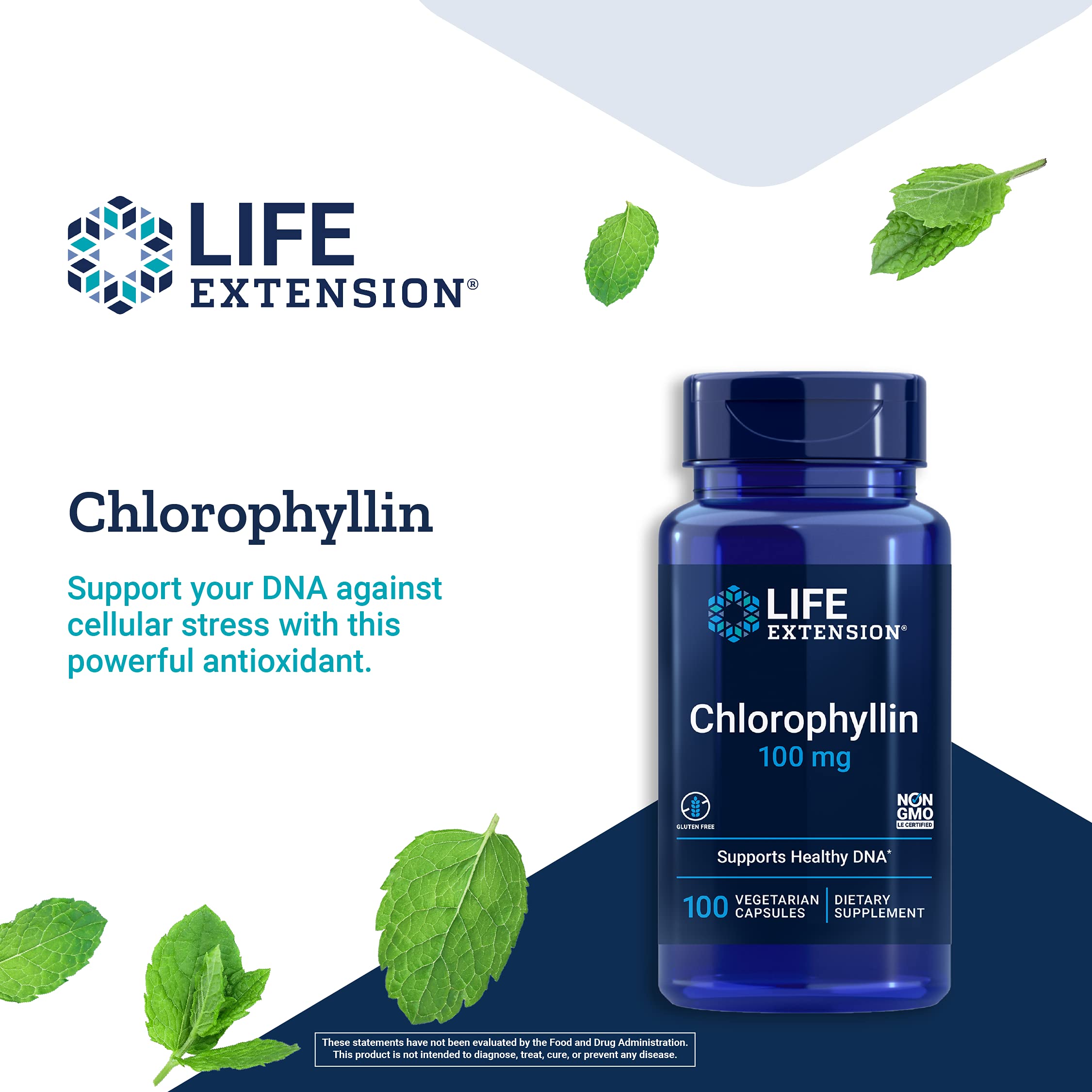 Life Extension Chlorophyllin 100mg Powerful Antioxidant Supplement