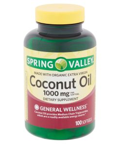 Spring Valley Extra Virgin Coconut Oil, 1,000 MG, 100 Softgels