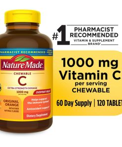 Nature Made Extra Strength Dosage Chewable Vitamin C 1000 mg per serving Tablets, 120 Count