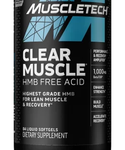 MuscleTech Clear Muscle Post Workout Muscle Recovery with HMB Supplement Pill, 84ct
