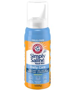 Arm & Hammer Simply Saline Nasal Mist Instant Relief for Everyday Congestion, 1.6 Ounce
