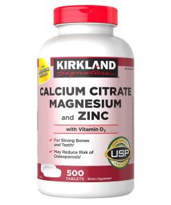 Kirkland Signature Expect More Calcium Citrate Magnesium and Zinc, 500 Tablets