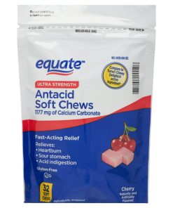 Equate Ultra Strength Antacid Soft Chews, Cherry, 32 Count