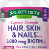 NATURE'S TRUTH SUPERIOR STRENGTH HAIR, SKIN & NAILS* WITH 5,000 MCG BIOTIN