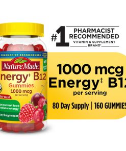 Nature Made Energy B12 1000 mcg Gummies, Dietary Supplement, 160 Count
