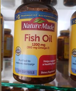 Nature Made Fish Oil 1200mg 360Mg Omega-3 200 Softgels