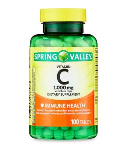 Spring Valley Vitamin С with Rose Hips Tablets Dietary Supplement, 1,000 mg, 100 Count