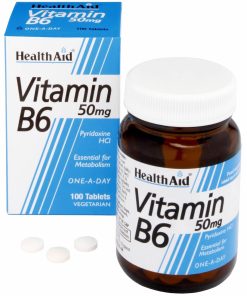 HealthAid - Vitamin B6 (Pyridoxine HCl) 50mg | 100's