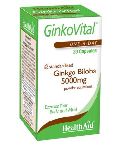 HealthAid Ginko Vital® Ginkgo Biloba 5000mg 30 Capsules for memory support