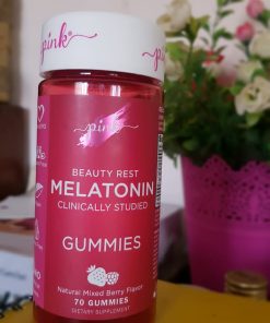 Melatonin Gummies | 10mg | Max Potency | Vegan, Non-GMO & Gluten Free | 70 Count | Mixed Berry Flavor | by PINK
