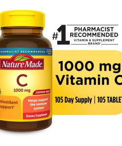Nature Made Extra Strength Vitamin C 1000 mg Tablets, Dietary Supplement, 105 Count