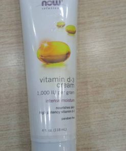NOW Solutions, Vitamin D3 Cream 1,000 IU Per Gram, High-Potency, Intense Moisture, 118ml