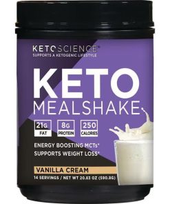 Keto Science- Keto Mealshake – Vanilla Cream, 590g Powder