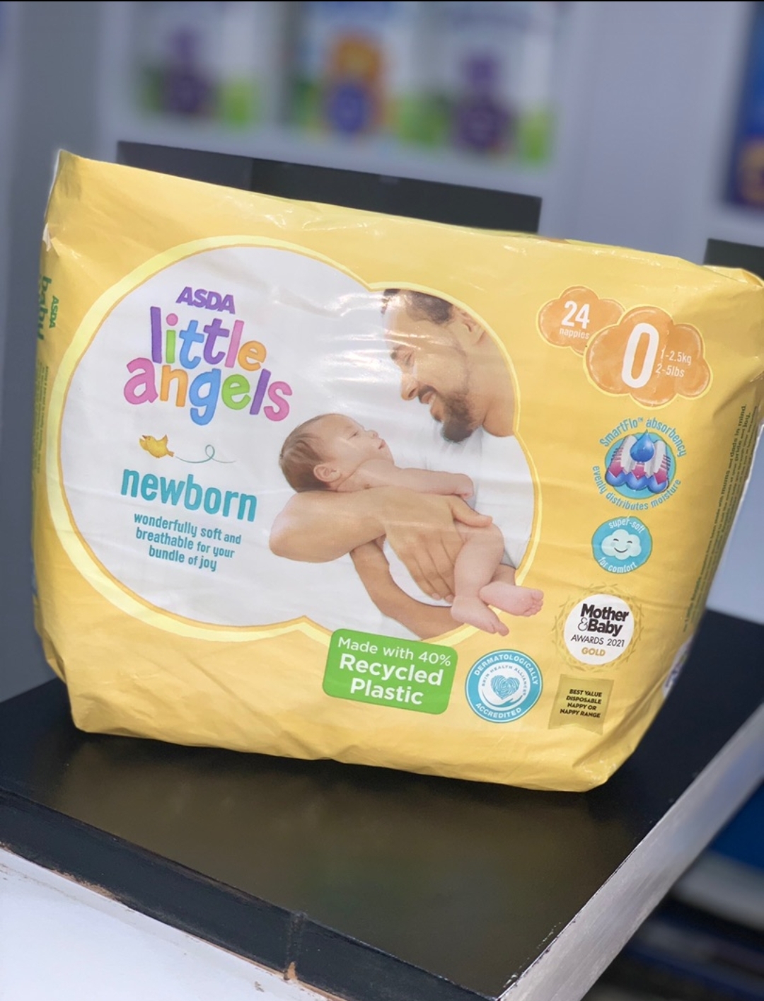 Newborn baby cheap nappies asda