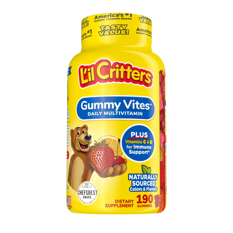 L'il Critters Gummy Vites Kids Gummy Multivitamins, Fruit Flavored