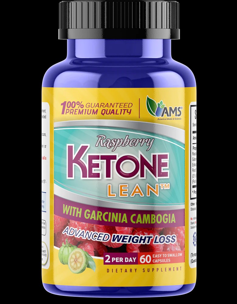 AMS Raspberry Ketone Lean With Garcinia Cambogia 60 Caps For Advanced Weight Loss WELLNESS PRO