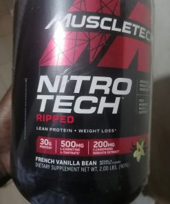 MuscleTech, Nitro Tech Ripped, Lean Protein + Weight Loss, French Vanilla Bean, 2 lbs 907g