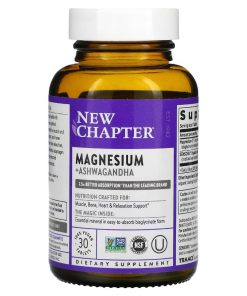 New Chapter, Magnesium + Ashwagandha, 30 Vegan Tablets