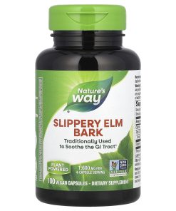 Nature's Way, Slippery Elm Bark, 400 mg, 100 Vegan Capsules