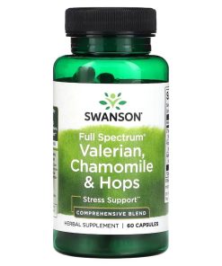 Swanson, Full Spectrum Valerian, Chamomile & Hops, 60 Capsules
