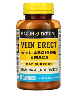 Mason Natural, Vein Erect with L-Arginine & Maca, 80 Capsules