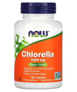 NOW Supplements, Chlorella 1000 mg with naturally occurring chlorophyll 120 Tablets