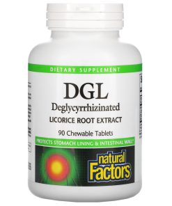 Natural Factors DGL Licorice Root Extract 90 Chewable Tablet