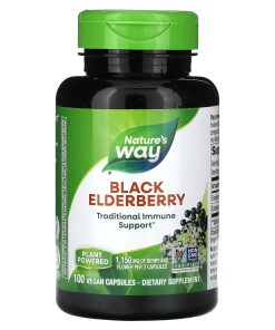 Nature's Way, Black Elderberry, 1,150 mg, 100 Vegan Capsules (575 mg per Capsule)