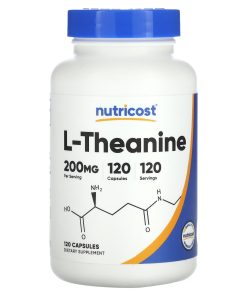 Nutricost, L-Theanine, 200 mg, 120 Capsules