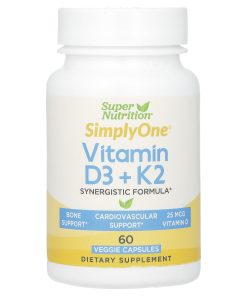Super Nutrition, Vitamin D3 + , 60 Veggie Capsules