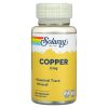 Solaray, Copper, 2 Mg, 100 Vegcaps