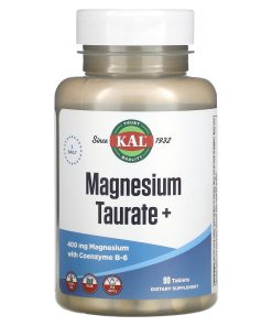 KAL, Magnesium Taurate +, 400 Mg, 90 Tablets (200 Mg Per Tab