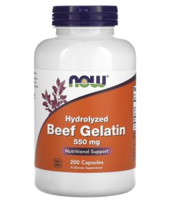 NOW Foods, Hydrolyzed Beef Gelatin, 550 Mg, 200 Capsules