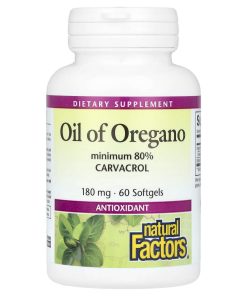 Natural Factors, Oil of Oregano, 180 Mg, 60 Softgels