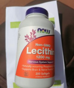 NOW Non GMO Lecithin 1200 Mg 200 Softgels for Brain Support