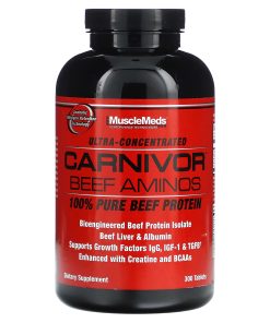 Carnivor Beef Aminos, 100% Pure Beef Protein, 300 Tablets