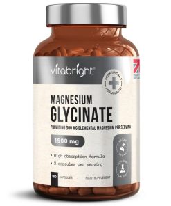 Vitabright Magnesium Glycinate - 1500mg High Strength 180s