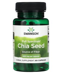 Swanson, Full Spectrum Chia Seed, 400 Mg, 60 Capsules